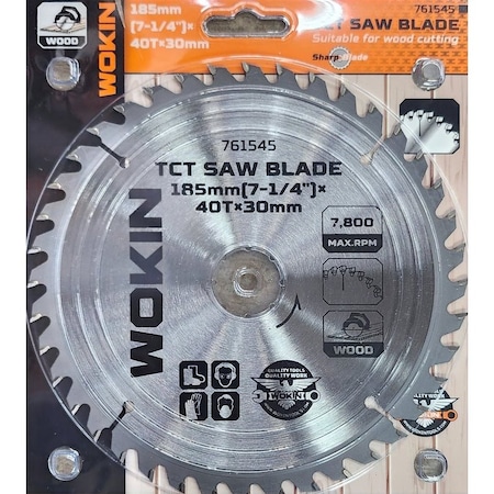 Wokin 7-1/4 Inch Tct Saw Blade 40 Teeth 761545